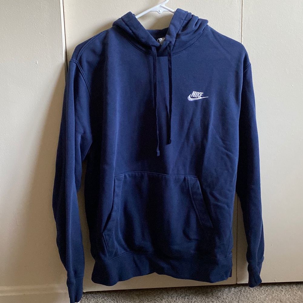 Nike mens hoodie navy, size medium